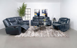 Sloane Blue 3-Piece Upholstered Reclining Sofa Set