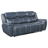Sloane Blue 3-Piece Upholstered Reclining Sofa Set