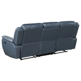 Sloane Blue 3-Piece Upholstered Reclining Sofa Set
