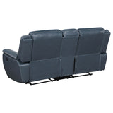 Sloane Blue 3-Piece Upholstered Reclining Sofa Set