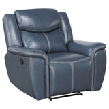 Sloane Blue 3-Piece Upholstered Reclining Sofa Set