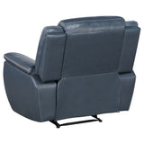 Sloane Blue 3-Piece Upholstered Reclining Sofa Set