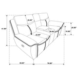 Sloane Blue 3-Piece Upholstered Reclining Sofa Set