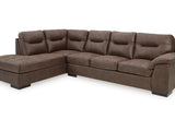 Maderla Walnut 2-Piece Left-Arm Facing Sectional With Chaise