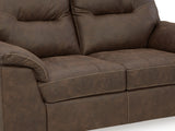 Maderla Walnut Sofa, Loveseat, Chair And Ottoman
