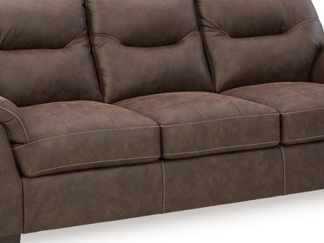 Maderla Walnut Sofa, Loveseat And Chair