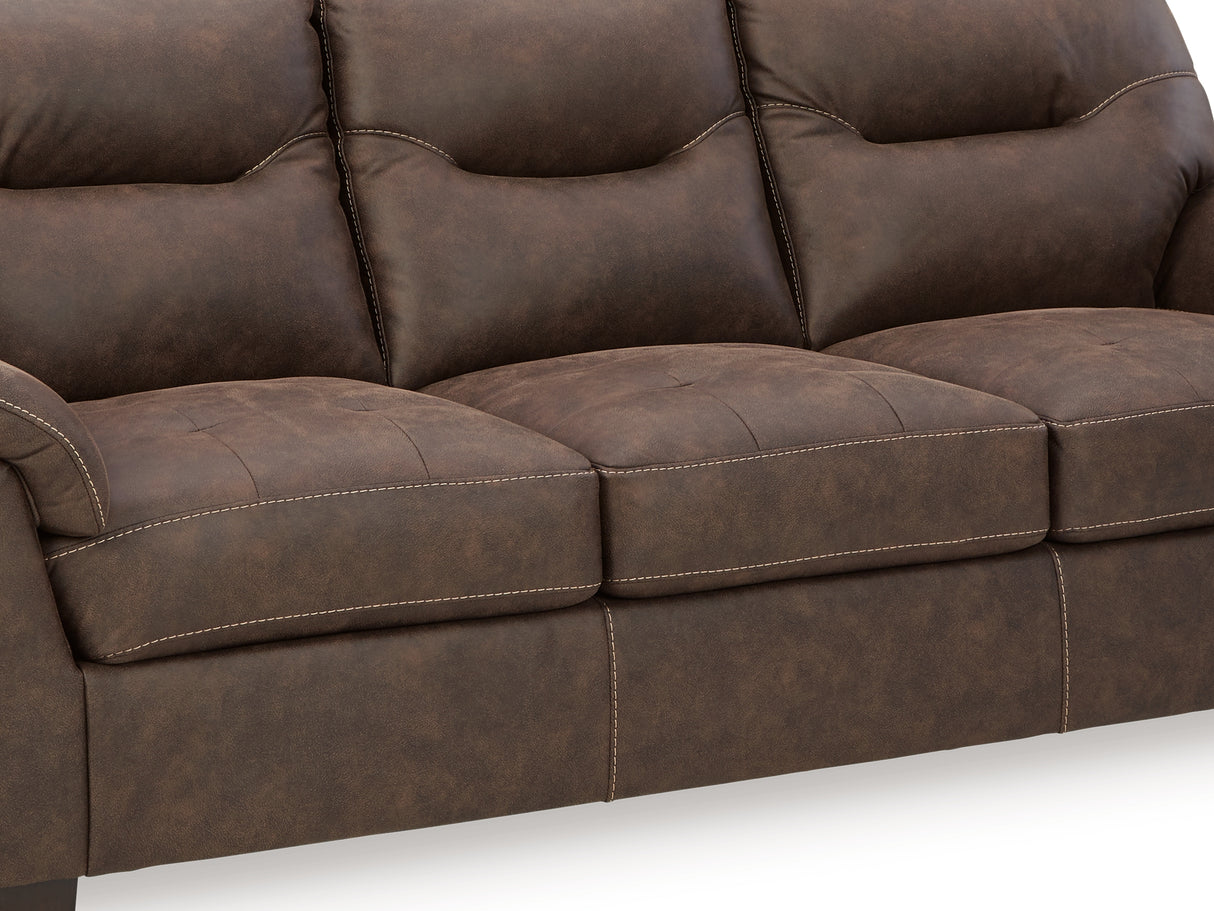 Maderla Walnut Sofa, Loveseat, Chair And Ottoman