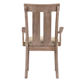 Nathaniel Fabric & Maple Finish Arm Chair (Set-2)
