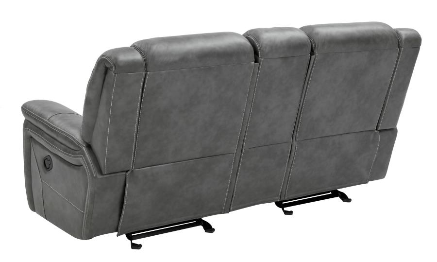 Conrad Upholstered Motion Loveseat Cool Grey
