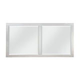 Varian Mirrored & Antique Platinum Finish Dining Table