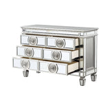 Varian Mirrored & Antique Platinum Finish Server