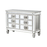Varian Mirrored & Antique Platinum Finish Server