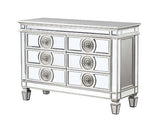 Varian Mirrored & Antique Platinum Finish Server
