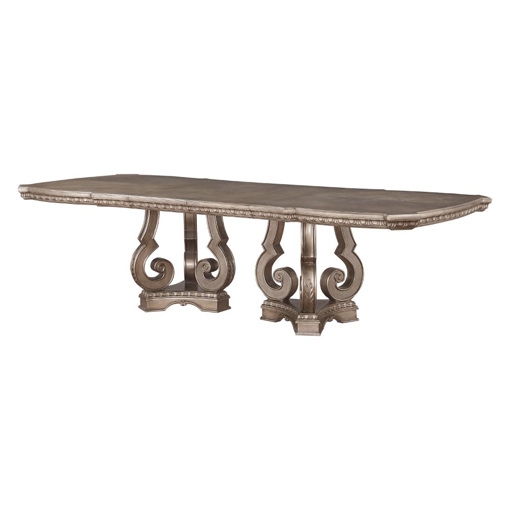 Northville Antique Silver Finish Dining Table