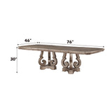 Northville Antique Silver Finish Dining Table