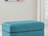 Keerwick Teal Queen Sofa Sleeper, Loveseat And Ottoman