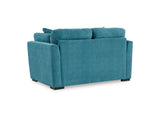 Keerwick Teal Queen Sofa Sleeper, Loveseat And Ottoman