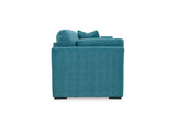 Keerwick Teal Queen Sofa Sleeper, Loveseat And Ottoman