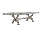 Dresden Vintage Bone White Finish Dining Table