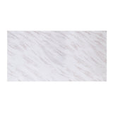 Zander White Printed Faux Marble Top & Mirrored Silver Finish Dining Table