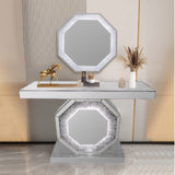 Crushed Diamonds LED Mirrored Console Table