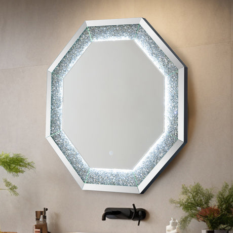 Crushed Diamonds LED Mirrored Console Table