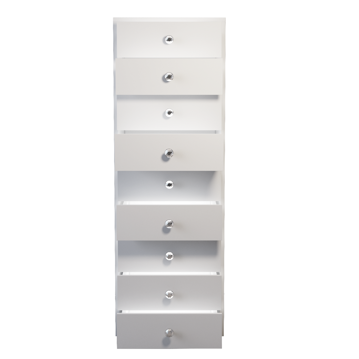 9-Drawer Makeup Vanity Storage Unit with Lights