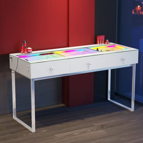 Billie Vanity Desk Pro - 3 Storage Drawers