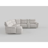 Tesoro 6-Piece Modular Power Reclining Sectional With Headrests, Right Chaise And Usb Port