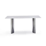 Black Stainless Steel Base Dining table