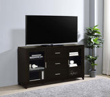 Lewes 2-Door Tv Stand With Adjustable Shelves Cappuccino