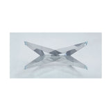 Dekel Clear Glass Top & Stainless Steel Dining Table