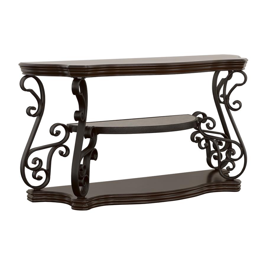 Laney Sofa Table Deep Merlot And Clear