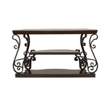 Laney Sofa Table Deep Merlot And Clear