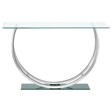 Danville U-Shaped Sofa Table Chrome