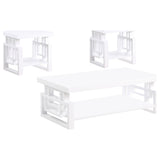 Schmitt 3-piece Coffee and End Table Set White High Gloss