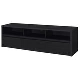 Rutland 78-inch 3-drawer TV Stand Media Console Black