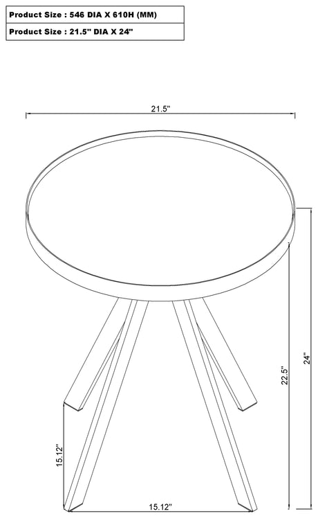 Briggs 2-piece Round Coffee and End Table Set White