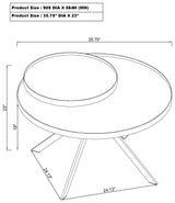 Briggs 2-piece Round Coffee and End Table Set White