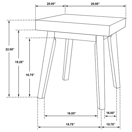 Westerly 2-piece Square Coffee and End Table Set Walnut