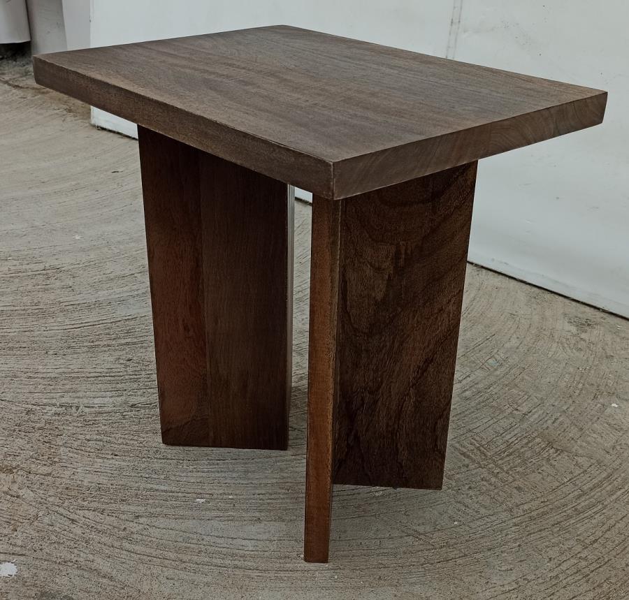 Andando Square Solid Wood End Table Mango Brown