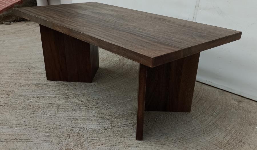 Andando Rectangular Solid Wood Coffee Table Mango Brown