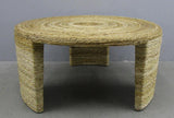 Artina Woven Rattan Round Coffee Table Natural Brown