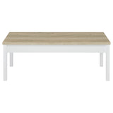 Stacie 3-piece Coffee Table Set Distressed Pine and White