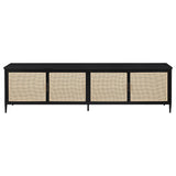 Amherst Black 4-Door 78-Inch Metal Tv Stand Media Console