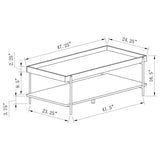 Fallon 3-piece Rectangular Coffee and End Table Set Natural