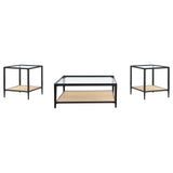 Amherst 3-piece Coffee and End Table Set Black