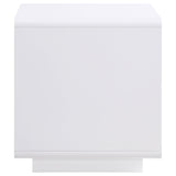 Paseo Square End Side Table White High Gloss