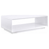 Paseo 2-piece Coffee and End Table Set White High Gloss