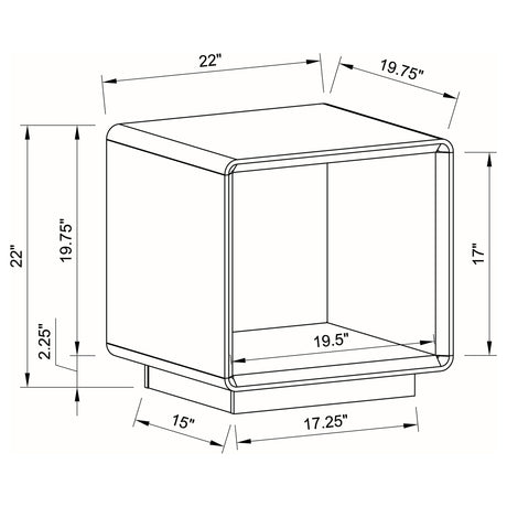 Paseo 3-piece Coffee and End Table Set White High Gloss